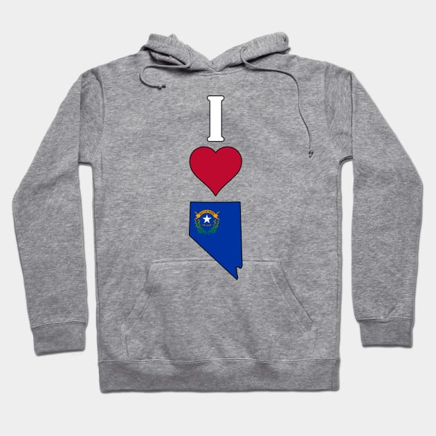 I Love Nevada Vertical I Heart Nevada State Flag Map Hoodie by Sports Stars ⭐⭐⭐⭐⭐